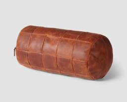 Decorative Pillow For Living Room, Accent Pillow Office, Minimalist Leather Round - thumbnail 1