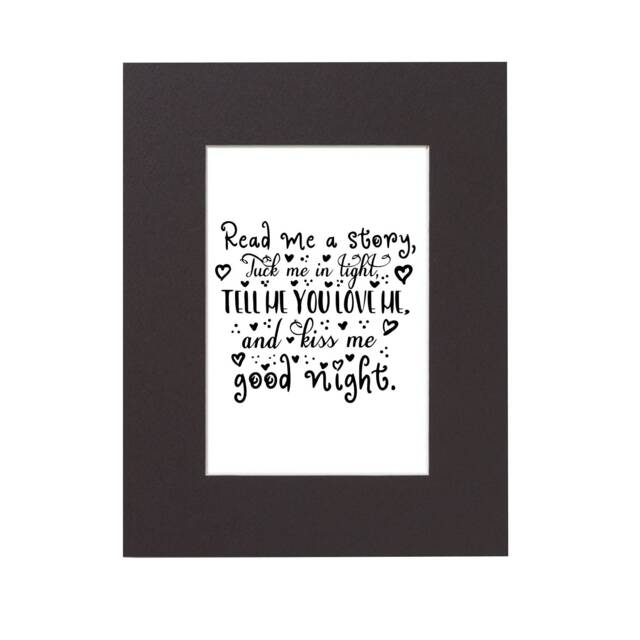 Nursery Quote Print Read Me A Story - 11x14 Matted Wall Art - image 1