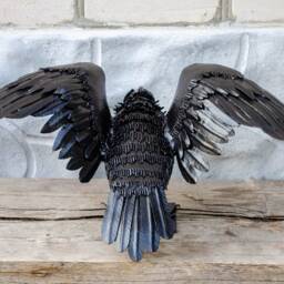 Wrought Iron Crow, Wrought Sculpture, Bird - thumbnail 3