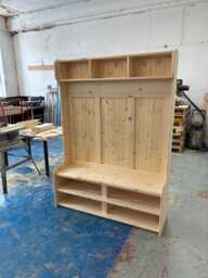 Coat Rack With Pigeon Holes & Shoe Ready To Paint Or Stain