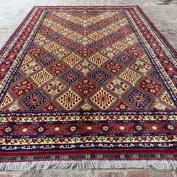 6x9 Handmade Afghan Wool Rug - Oversized Oriental Carpet Large Handwoven Area For Living Room, Bedroom Or Dining Space Gift Ready - thumbnail 3