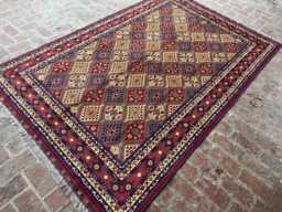 6x9 Handmade Afghan Wool Rug - Oversized Oriental Carpet Large Handwoven Area For Living Room, Bedroom Or Dining Space Gift Ready - thumbnail 1