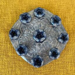 Menorah - Clay Blue, Crochet Decoration For Hanukkah - thumbnail 4
