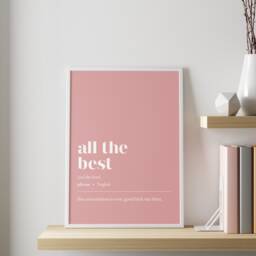 Funny Office Decor - All The Best Customisable Illustration Print Minimalist Home Work From Art Wall - thumbnail 1