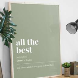 Funny Office Decor - All The Best Customisable Illustration Print Minimalist Home Work From Art Wall - thumbnail 3
