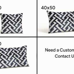 Innscbruck - Handwoven Silk Velvet Lumbar Pillow Black Ivory Geometric Cushion - thumbnail 4