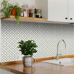 Silver Gray Tile Stickers Wall Mural Bath Tile Mexican Set Of 20 Tiles Star Decals Kitchen Tiles K19 - thumbnail 2