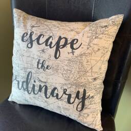 Escape The Ordinary Quote Pillow Airplane Decorative - thumbnail 3