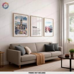 Bolton Poster Prints - Set Of 3 Posters - Watercolour Wall Art Decor Travel Hanging England Artwork Gift UK Painting - thumbnail 2