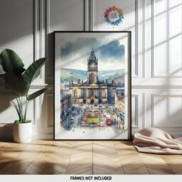 Bolton Poster Prints - Set Of 3 Posters - Watercolour Wall Art Decor Travel Hanging England Artwork Gift UK Painting - thumbnail 3