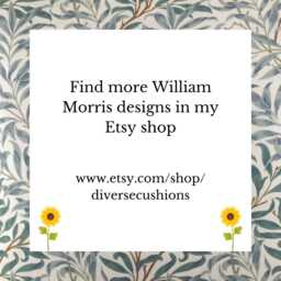 William Morris Golden Lily Cushion Cream Floral Pillow Cover, Victorian Decor - thumbnail 3