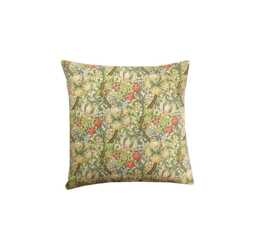William Morris Golden Lily Cushion Cream Floral Pillow Cover, Victorian Decor - thumbnail 1