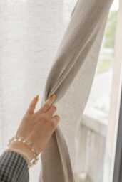 Tab Top Linen Curtain Panel 100% Baltic Linen, Multiple Colors