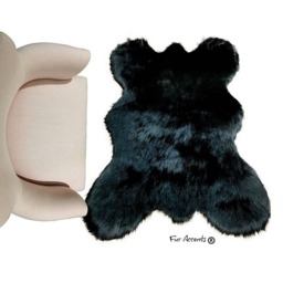 Plush Faux Fur Bear Skin Rug - Shag Throw, Animal Friendly - thumbnail 1