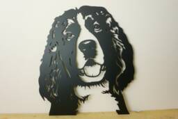 Springer Spaniel Metal Wall Art, Rustic Brown Steel Dog Portrait