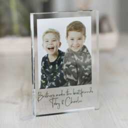 Personalised Acrylic Photo Block, Freestanding Crystal Print Memory, Family Frame, Mother's Day Gift - thumbnail 2
