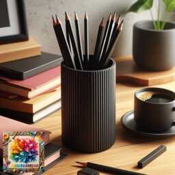 Modern Ribbed Pencil & Pen Holder, Desk Tidy Cup, Office Organiser - thumbnail 1
