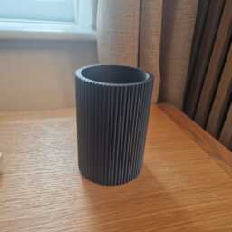 Modern Ribbed Pencil & Pen Holder, Desk Tidy Cup, Office Organiser - thumbnail 3