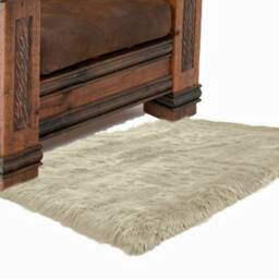 Faux Fur Area Rug - Shaggy Sheepskin Throw, Handmade in Usa - thumbnail 3