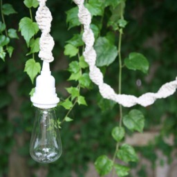 Large Macrame Hanging Pendant Light - thumbnail 3