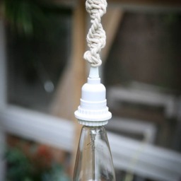 Large Macrame Hanging Pendant Light - thumbnail 2