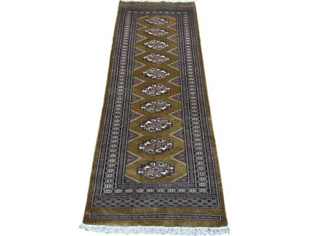 2.3x6 Taupe Color Bokhara Rug - Runner Hallway Luxury Bukhara Fine Quality Woolen Afghan - image 1