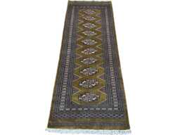2.3x6 Taupe Color Bokhara Rug - Runner Hallway Luxury Bukhara Fine Quality Woolen Afghan