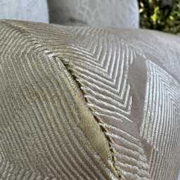 "Elegant Gold Geometric Bolster Pillow For Stylish Bedding - Designer Bed Cushion 16"" X 6" - thumbnail 4