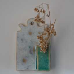 Ceramic Wall Hanging With Box For Flowers - thumbnail 4
