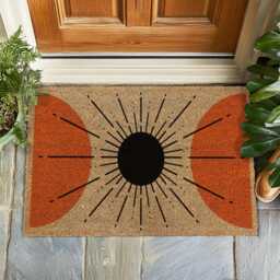 Mid Century Modern Doormat, Aesthetic Welcome Mat, Elegant Entry Rug, Minimalist Front Door Decor, Housewarming Gift, Cozy Home Touch - thumbnail 1