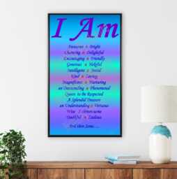 Positive Affirmation Poster Motivational Wall Art Inspirational Print Affirmation For Women Gift Self Empowerment Gift Girl - thumbnail 1