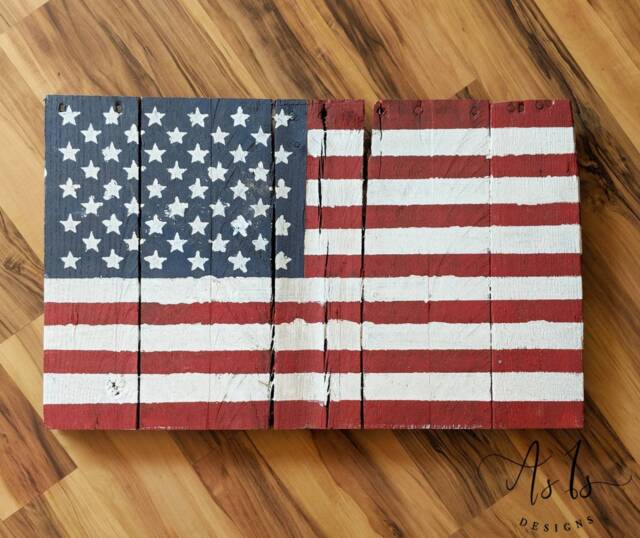 Rustic Reclaimed Wood American Flag Americana Wall Decor - image 1