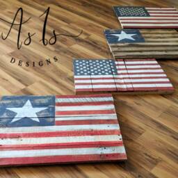 Rustic Reclaimed Wood American Flag Americana Wall Decor - thumbnail 3