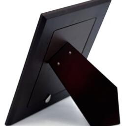 "sterling Silver Art Deco Photo Frame Tulip Wood Front Wooden Back 6"" X 4" - thumbnail 3