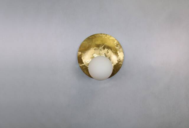 Brass Wall Plate Lighting , Round Wall Lamp Globe Lamp Vanity Light Fixture, Sconce, Lamp, Lights - image 1