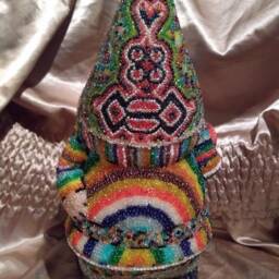 Beaded Mosaic Rainbow Home Blessing Gnome - thumbnail 3