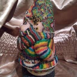 Beaded Mosaic Rainbow Home Blessing Gnome - thumbnail 2
