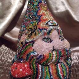 Beaded Mosaic Rainbow Home Blessing Gnome - thumbnail 4