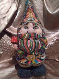 Beaded Mosaic Rainbow Home Blessing Gnome - thumbnail 1