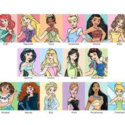 Princess Nursery Wall Art - Playroom Decor, Set Of 12 Prints - Printed Or Framed - thumbnail 2