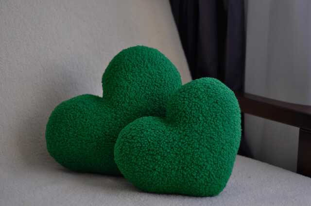 Green Grass Heart Pillow - Decor - Irish Throw Party Gift - image 1