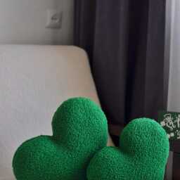 Green Grass Heart Pillow - Decor - Irish Throw Party Gift - thumbnail 3