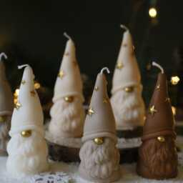 Gonk Christmas Candle Handcrafted Soy Wax Gnome Candle - thumbnail 2