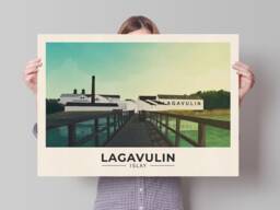 Lagavulin, Port Ellen, Islay - Whisky Distillery Illustration Wall Art - thumbnail 1