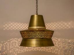 Handmade Moroccan Brass Pendant Lamp, Unique Home Decor Chandelier Fixture, Elegant Morocco Lighting, Ceiling Lamp