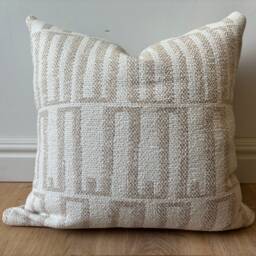 Authentic Boho Floral Indian Hand Block Stamped Linen Print Pillow Cover Green Off White Natural Available in Multiple Sizes Scandinavian - thumbnail 4
