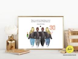 30Th Birthday Sister Print Personalised Friendship Portrait - thumbnail 1