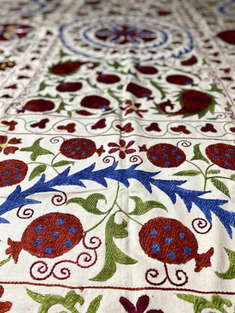 Suzani Bedspread Tapestry Wall Hanging & Tablecloth, 220 X 147 cm/86.6 57.9 Inch - image 1