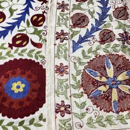 Suzani Bedspread Tapestry Wall Hanging & Tablecloth, 220 X 147 cm/86.6 57.9 Inch - thumbnail 4