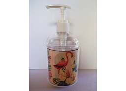 Retro Flamingo Soap Dispenser Vintage Fifties Pink Florida Rockabilly Bathroom Kitsch - thumbnail 1
